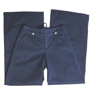 ANTHROPOLOGIE Cartonnier Lace Up Continuum Wide Leg Pants Sz 4 Black 28 x 30